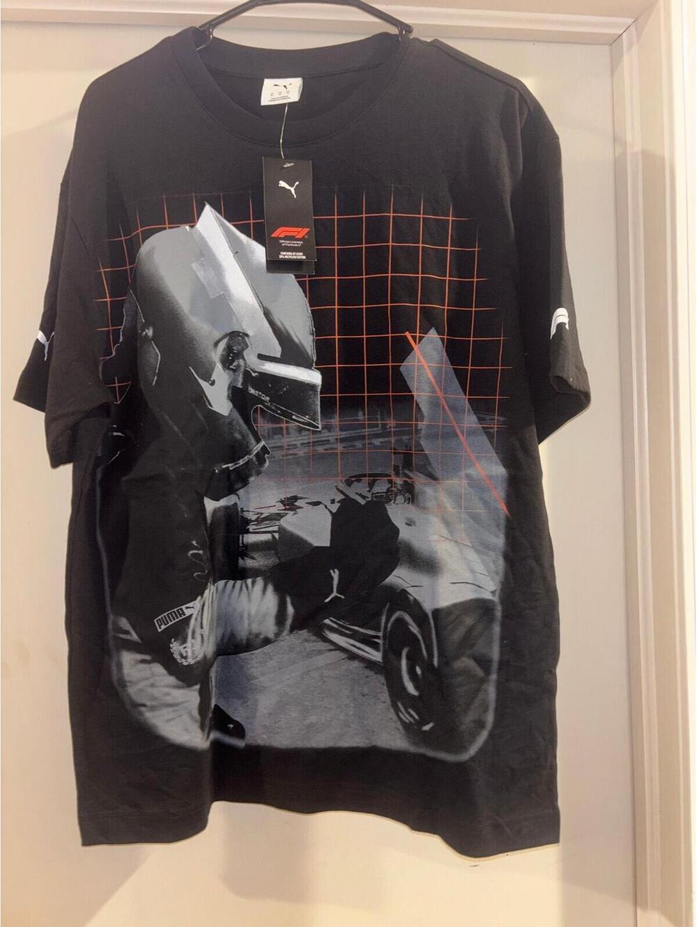 Puma F1 Driver Graphic T-Shirt Men’s Medium Black Formula 1 Racing Tee NWT